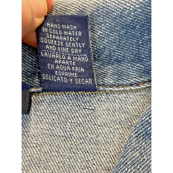 Jane Ashley Denim Embroidered Jacket with Buttons 2X Flowers 100% Cotton - Picture 5 of 12